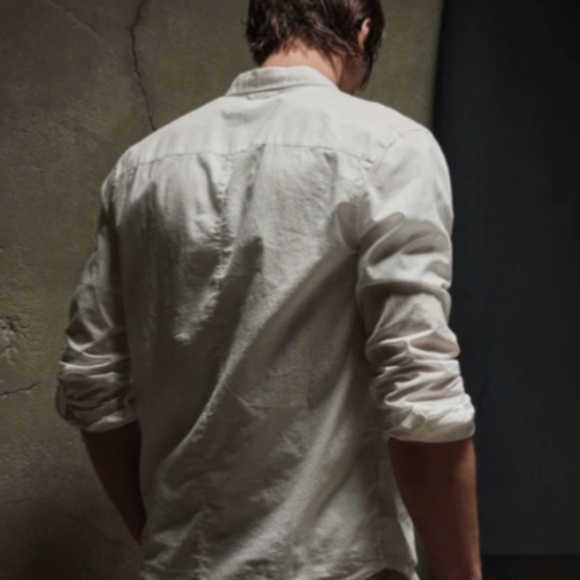 SALE James Perse Standard Men's Button Down Shirt White 0 (XS) 100% Cotton NEW - Picture 6 of 15